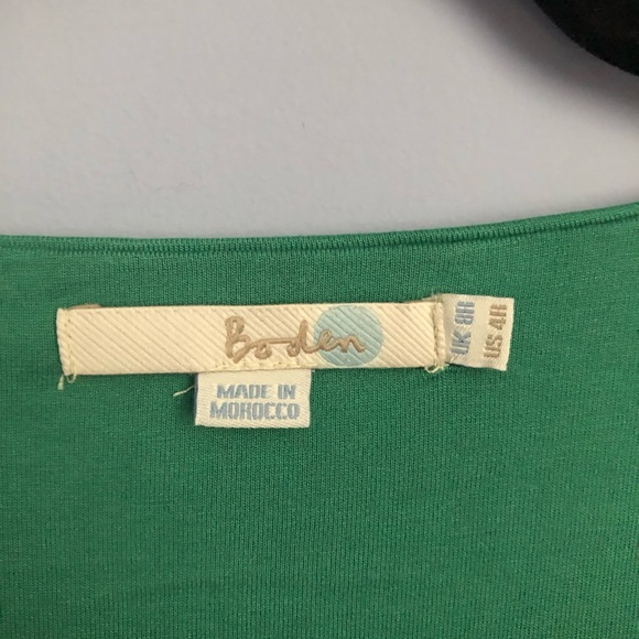 RARE Boden Green Faux Wrap Dress - Picture 3 of 6